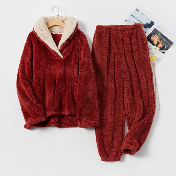 Flannel Warm Pajamas Set - Image 8