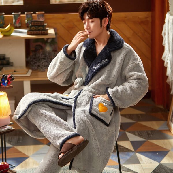 Best Men's Coral Fleece Nightgown Robe Long
