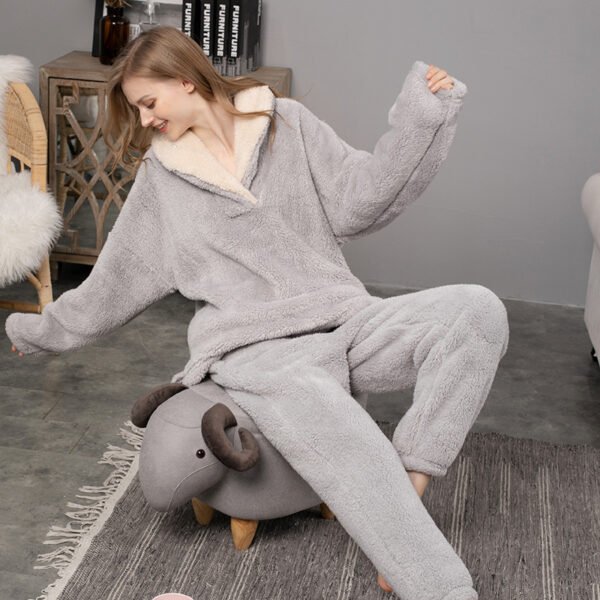 Flannel Warm Pajamas Set