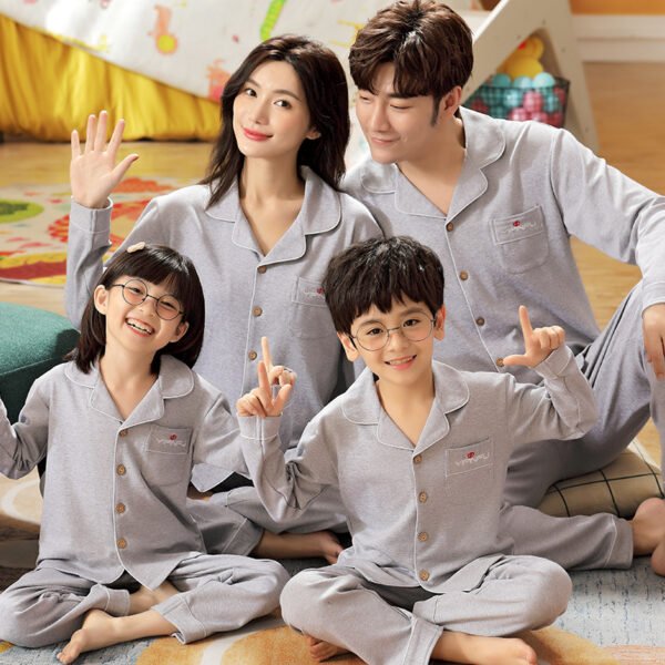 New Family Cotton Pajamas Long Sleeve Thin Style - Image 4