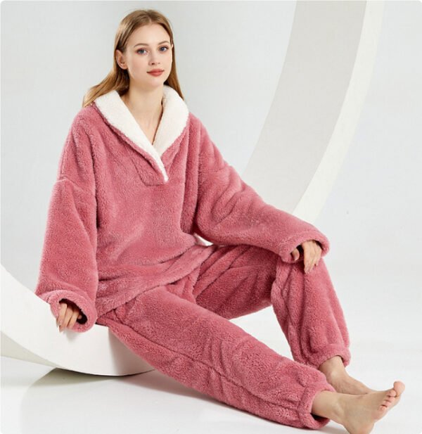 Flannel Warm Pajamas Set - Image 4