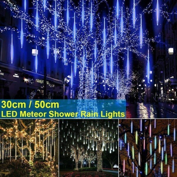 Meteor Shower Waterproof Star Falling Rain Drop LED XMAS String Lights