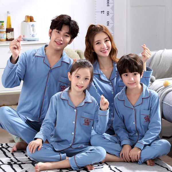 New Family Cotton Pajamas Long Sleeve Thin Style - Image 2